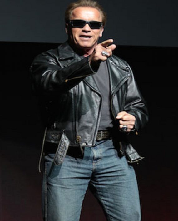 ARNOLD SCHWARZENEGGER BRANDO BIKER JACKET