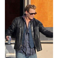 Charles Mortdecai Movie Johnny Depp Black Leather Jacket