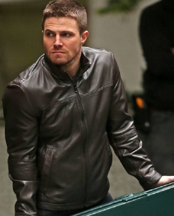 ARROW STEPHEN AMELL LEATHER JACKET