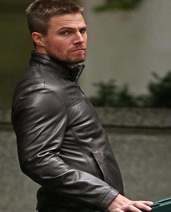 ARROW STEPHEN AMELL LEATHER JACKET