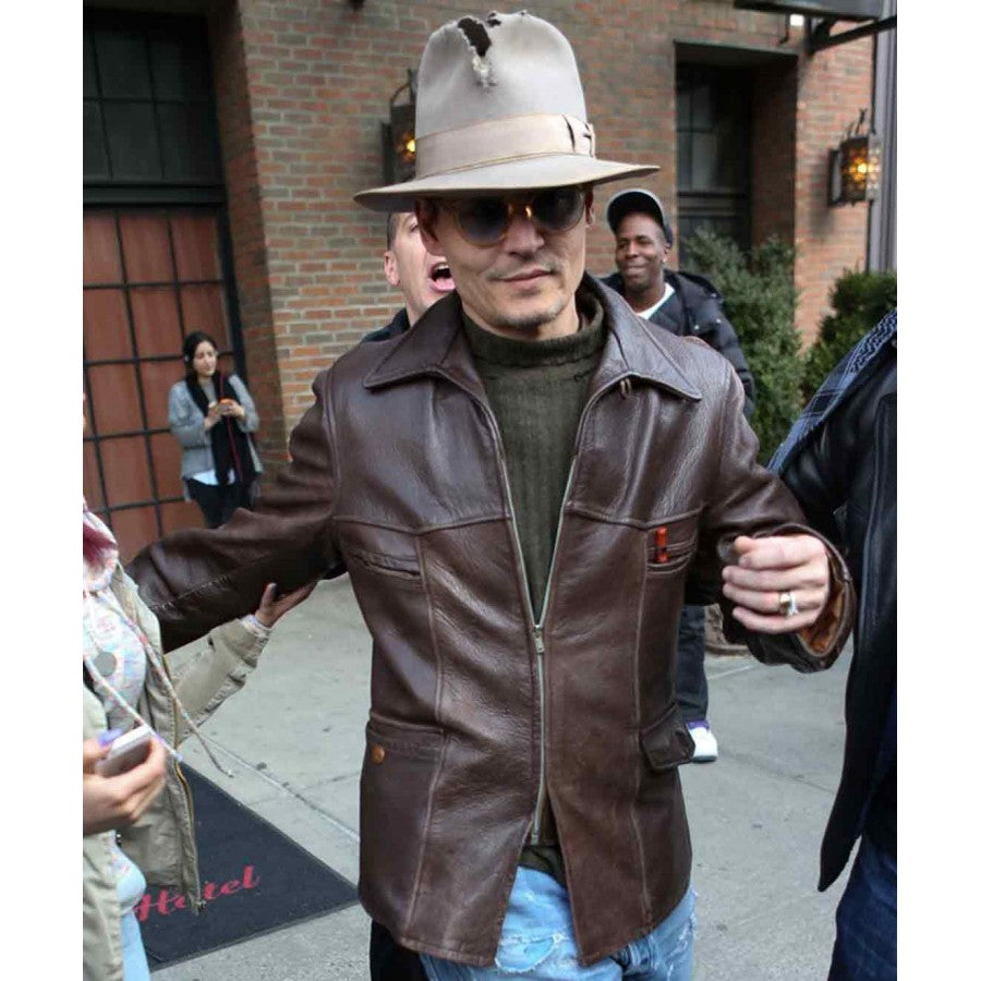 Charles Mortdecai Film Johnny Depp Leather Jacket