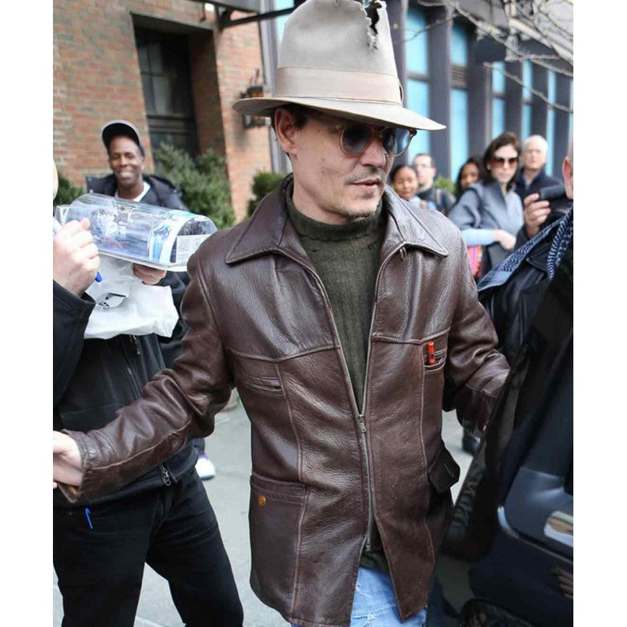 Charles Mortdecai Film Johnny Depp Leather Jacket