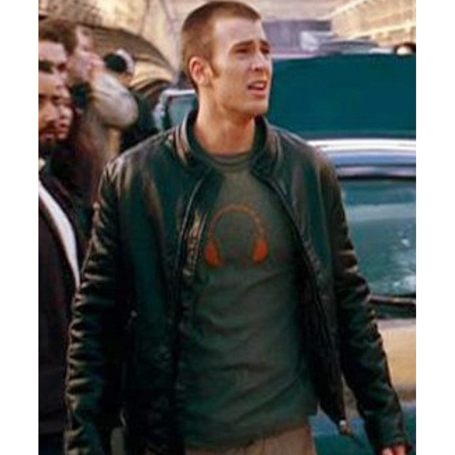 Chris Evans Fantastic Four Black Leather Jacket