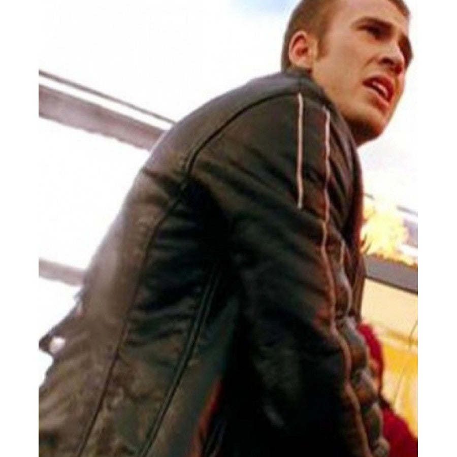 Chris Evans Fantastic Four Black Leather Jacket