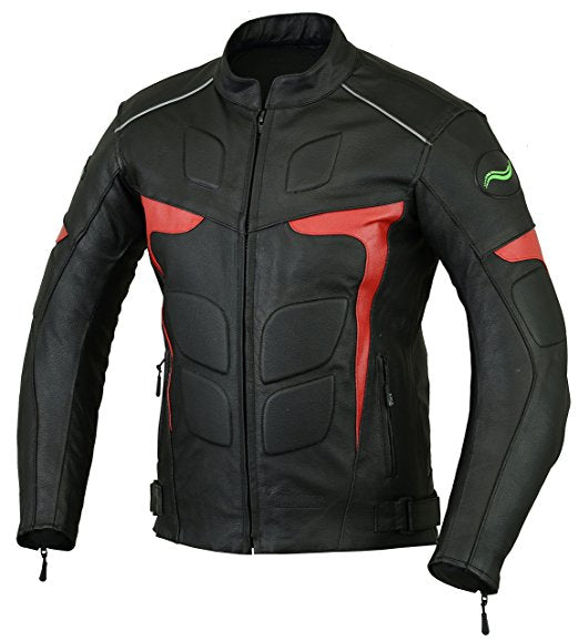 RIDEX Mens LJ-2R Biker Motorbike Motorcycle Leather Jacket CE Armours