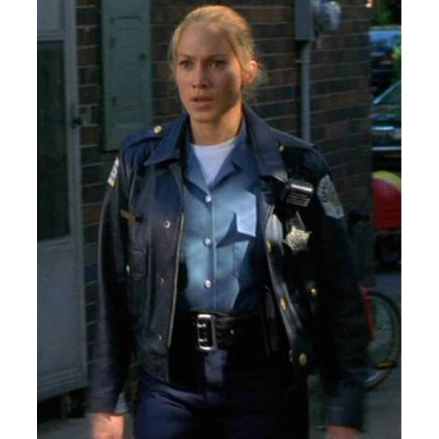 Women Police Angel Eyes Sharon Pogue Leather Jacket