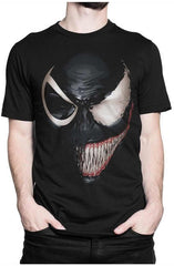 Venom Black and White Face T-shirt