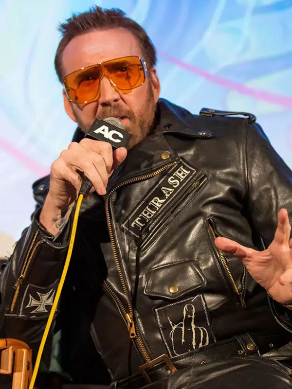 Beyond Fest Nicolas Cage 2023 Leather Jacket