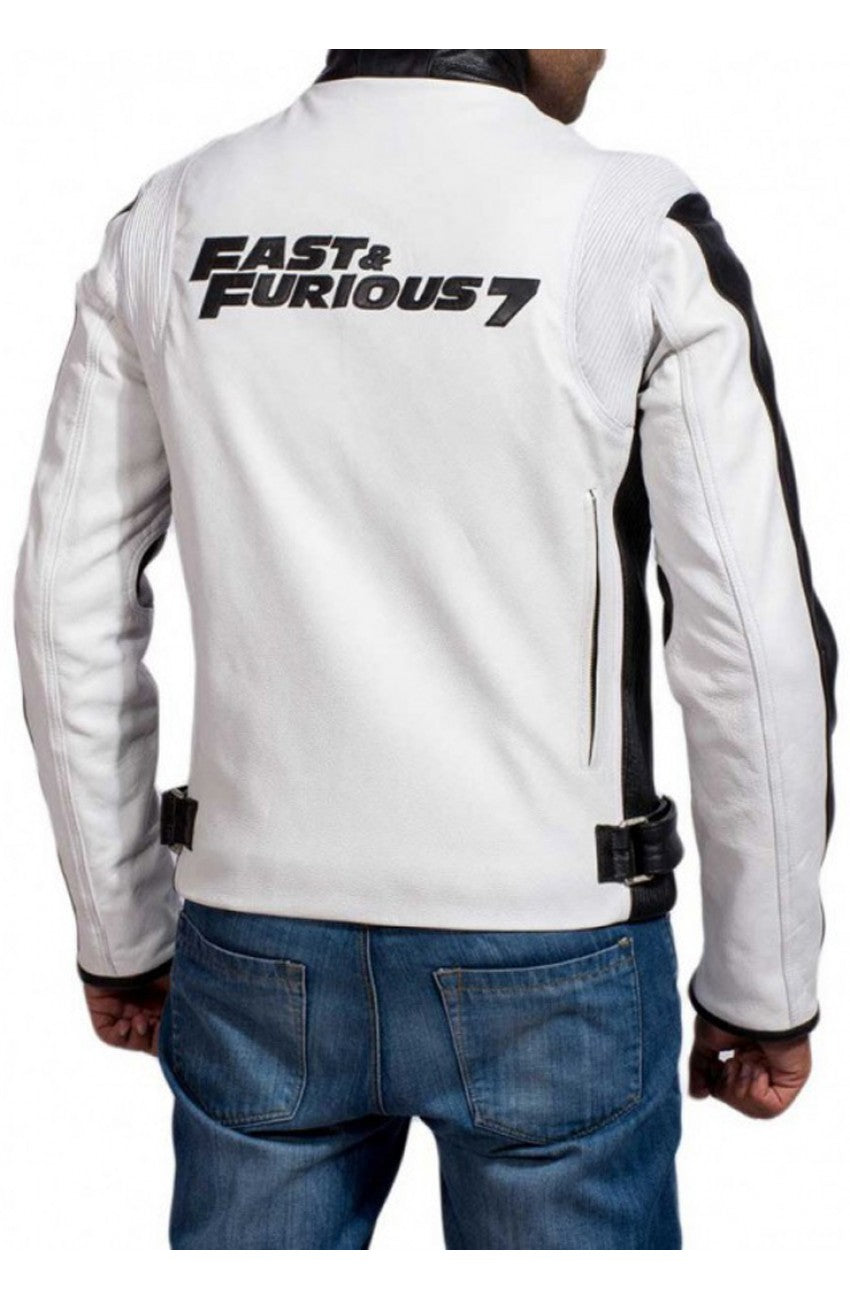 Fast and Furious 7 Movie Dominic Toretto Racer Leather Jacket