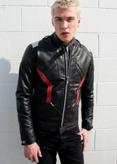 Men's Soldier 76 Jet Black Real Leather Jacket