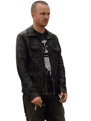 Stylish Aaron Paul Breaking Bad leather Jacket