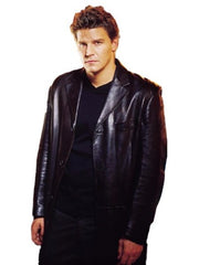 Angel David Boreanaz Long leather Coat