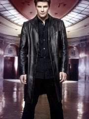 Angel David Boreanaz Long leather Coat