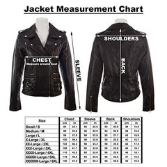 MDK Women's Black Real Leather Multi-Zip Fashion Biker Jacket (AGSM)