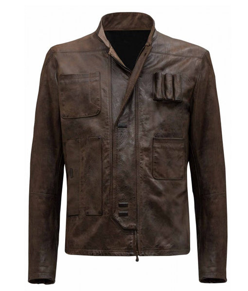 Harrison Ford Star Wars Han Solo Brown Leather Jacket