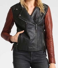 WOMAN SLIM FIT BIKER JACKET