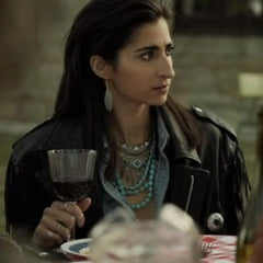 Money Heist Alba Flores Black Leather Jacket