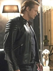 True Blood Alexander Skarsgard Black Leather Jacket