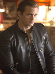 True Blood Alexander Skarsgard Black Leather Jacket