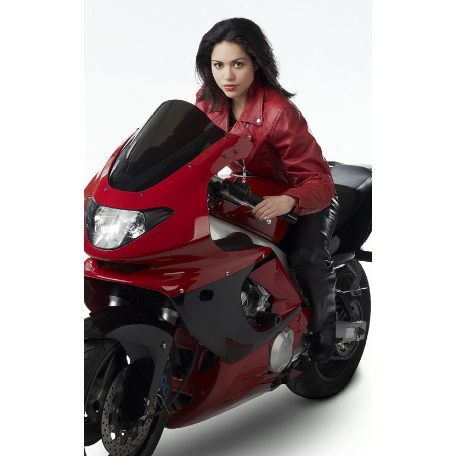 Alyssa Diaz Ben 10 Alien Swarm Elena Validus Red Biker Leather Jacket
