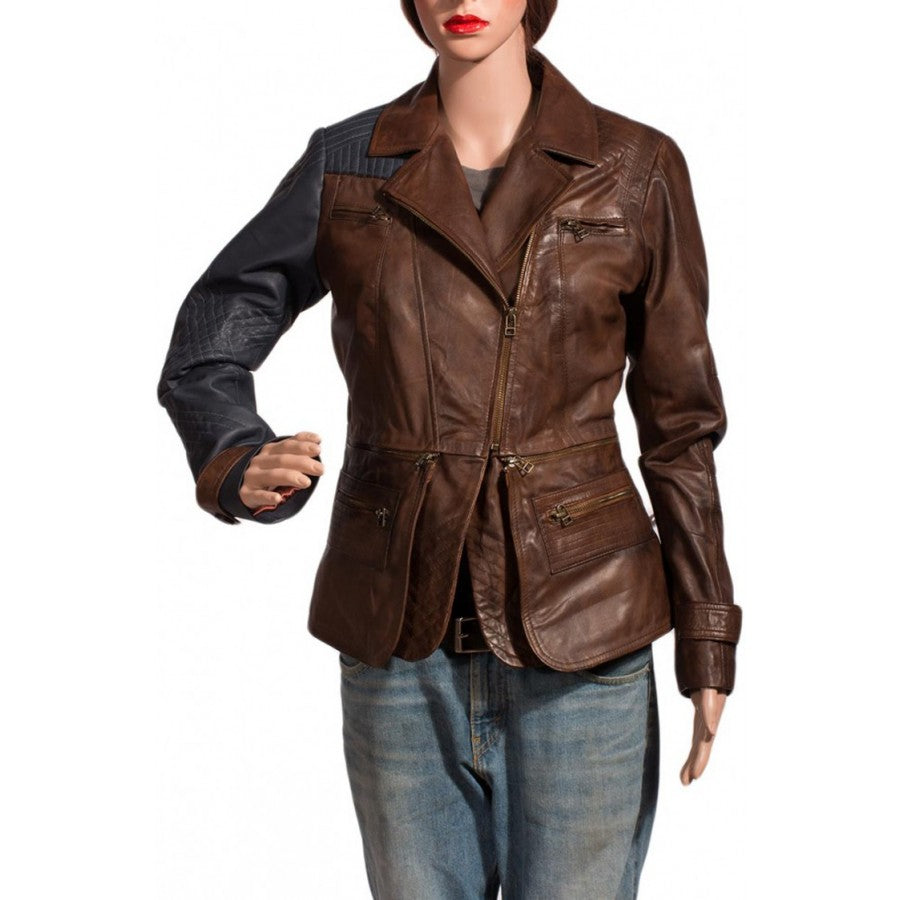 Amanda Rosewater Tv Series Defiance Brown and Blue Jacket