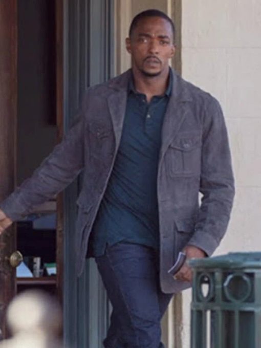 Anthony Mackie  The Falcon and the Winter Soldier Purple Cotton Jacket