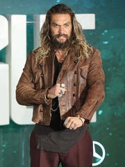 JASON MOMOA JUSTICE LEAGUE LEATHER JACKET