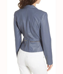 ARROW FELICITY SMOKE GREY LEATHER JACKET