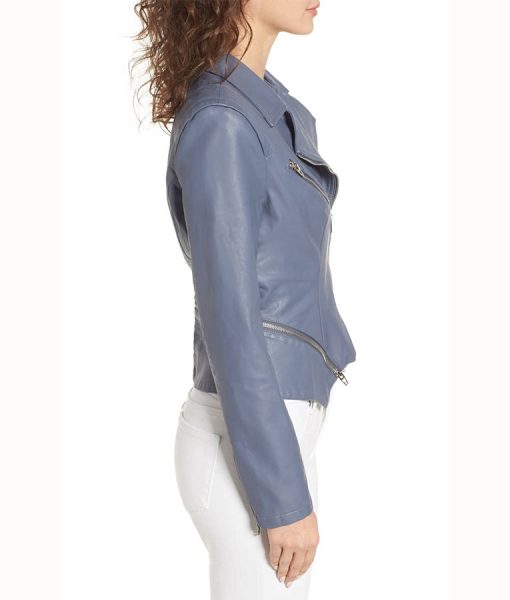 ARROW FELICITY SMOKE GREY LEATHER JACKET