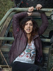 Ash vs Evil Dead Dana Delorenzo Maroon Leather Jacket