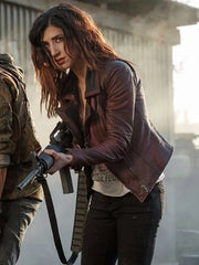 Ash vs Evil Dead Dana Delorenzo Maroon Leather Jacket