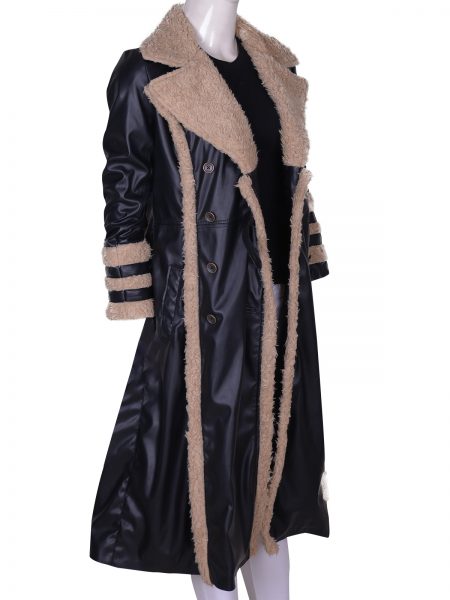 Asia Argento xXx Yelena Black Fur Leather Coat