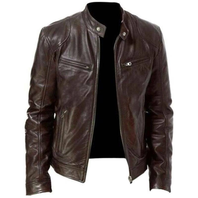 Avengers-Endgame-Steve-Rogers-Chris-Evans-Brown-Biker-Leather-Jacket-front