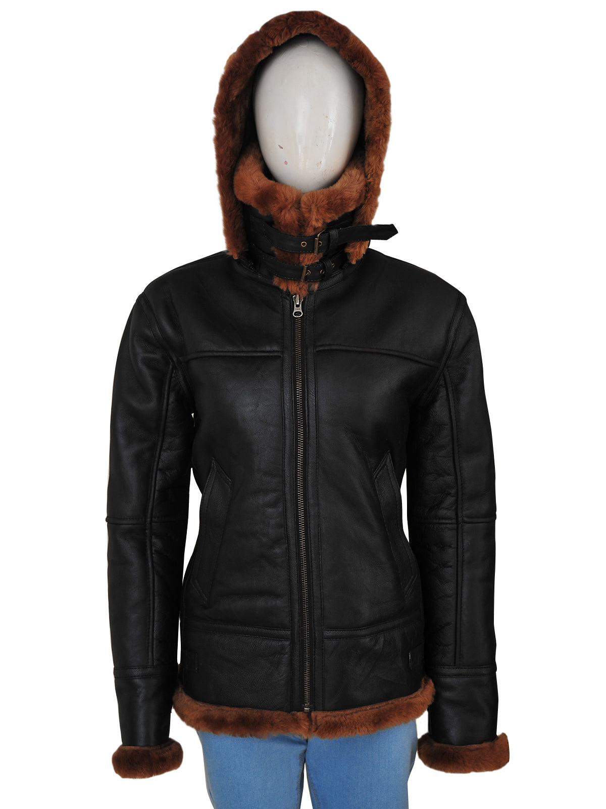 B3 WOMEN SHEEPSKIN LEATHER JACKET