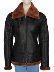 B3 WOMEN SHEEPSKIN LEATHER JACKET