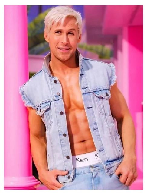 Barbie-2023-Ryan-Gosling-Blue-Denim-Vest