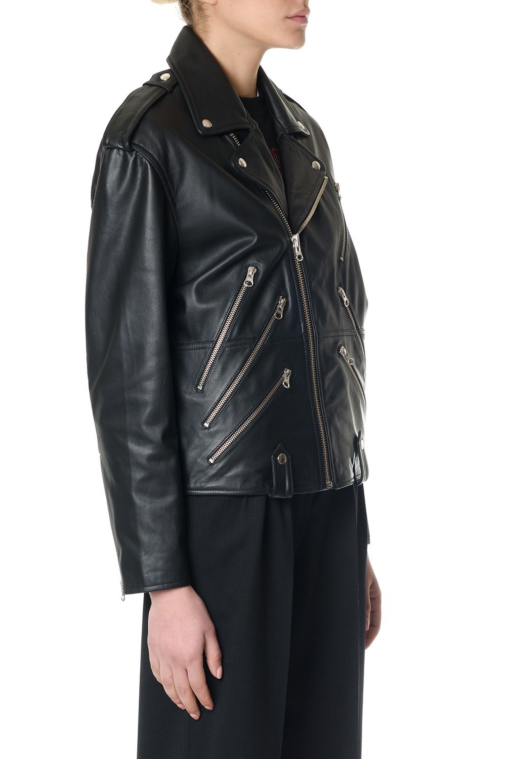 Biker Queen Zipped Leather Jacket