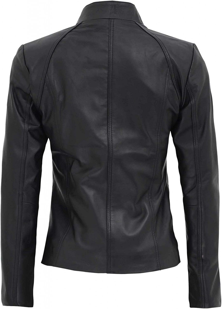 Women's Cafe Racer Leather Jacket