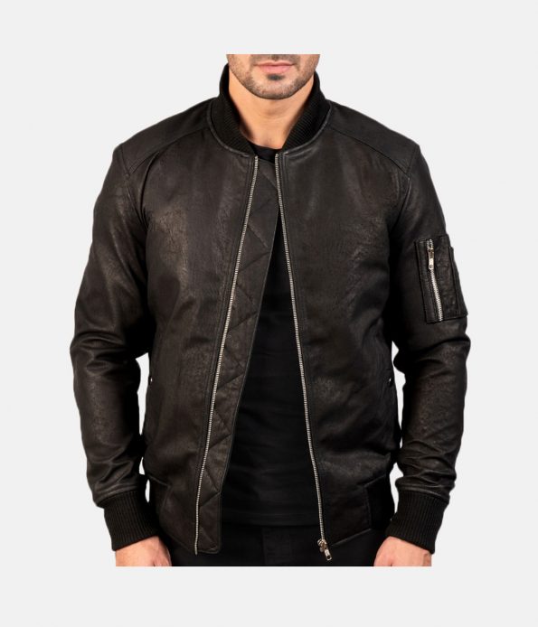 Men's Ma-1 Leather Jacket