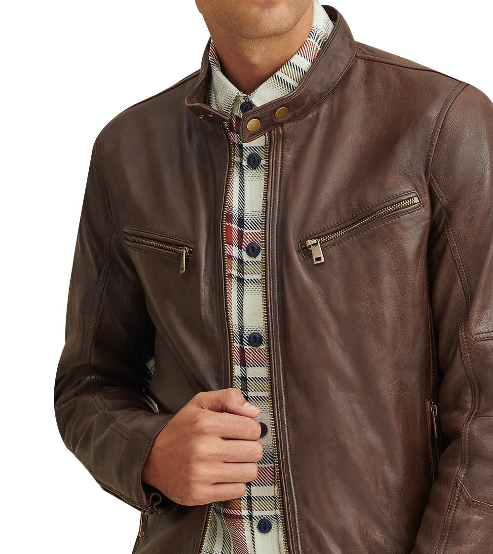 Brent Leather Moto Jacket