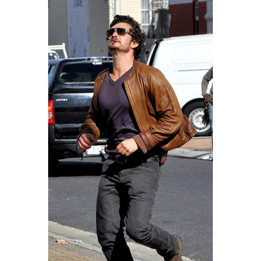 Brian Epkeen Zulu Movie Orlando Bloom Biker Brown Leather Jacket
