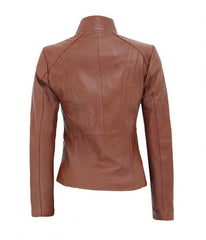 Women's Slim Fit Biker Leather Jacket