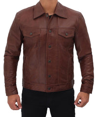 Men's Black Trucker Style Jacket