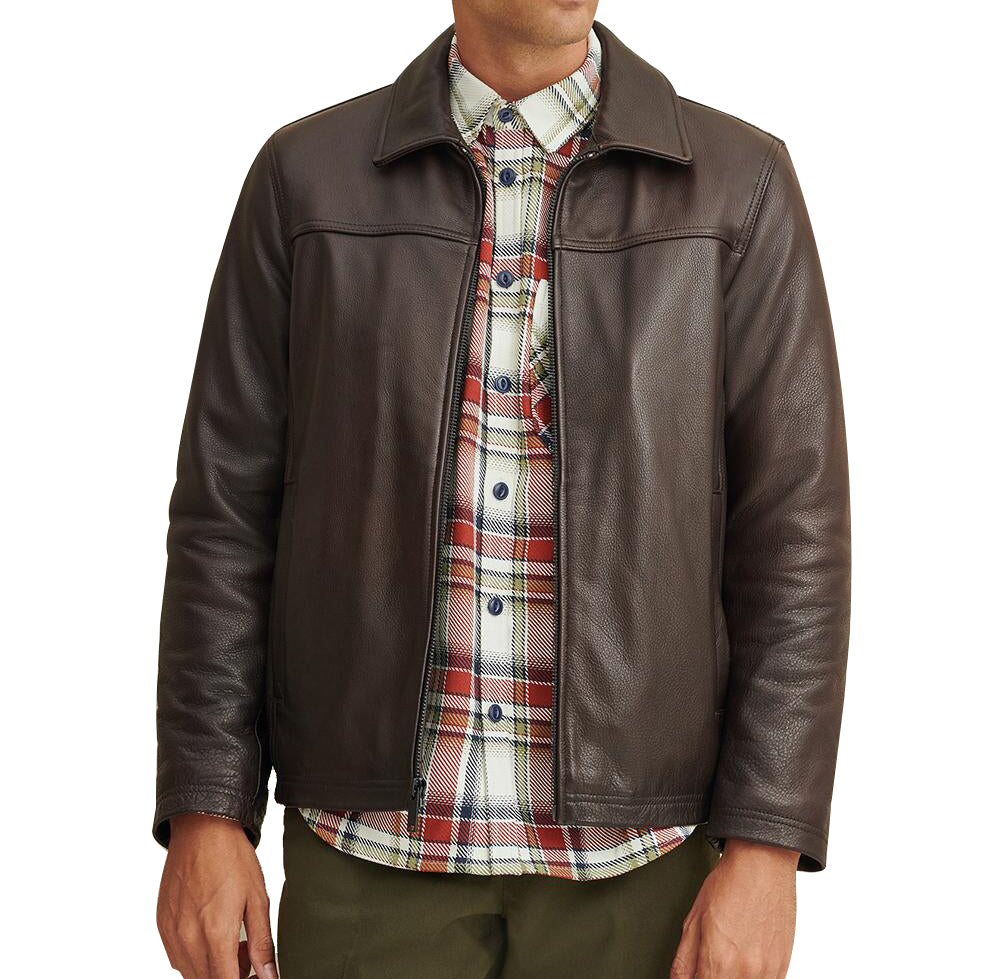 Brown Lined Leather Jacket