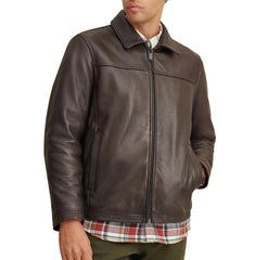 Brown Lined Leather Jacket