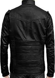 Soldier Black Leather Vest Jacket