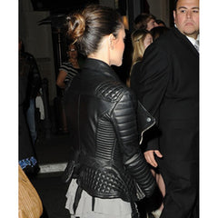 Burberry Prorsum Rachel Bilson Black Biker Jacket