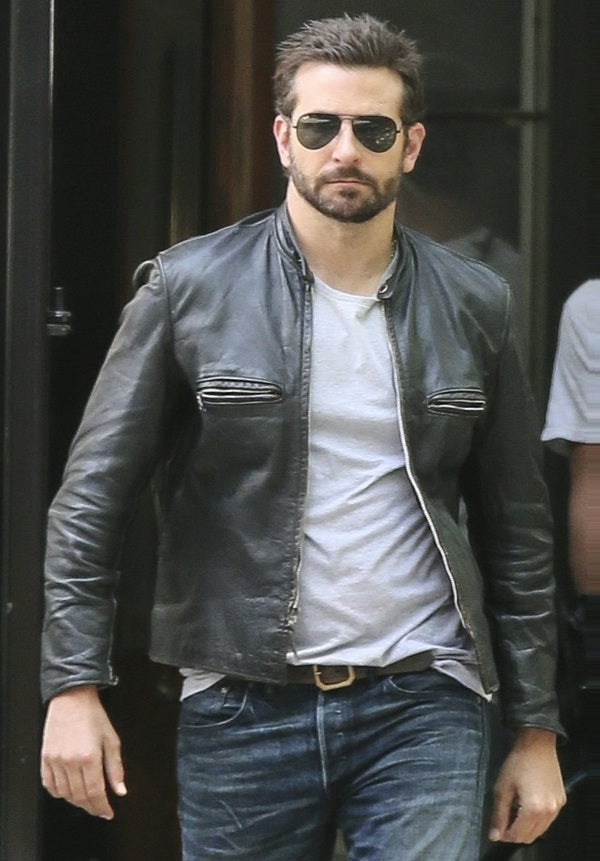 BURNT BRADLEY COOPER LEATHER JACKET