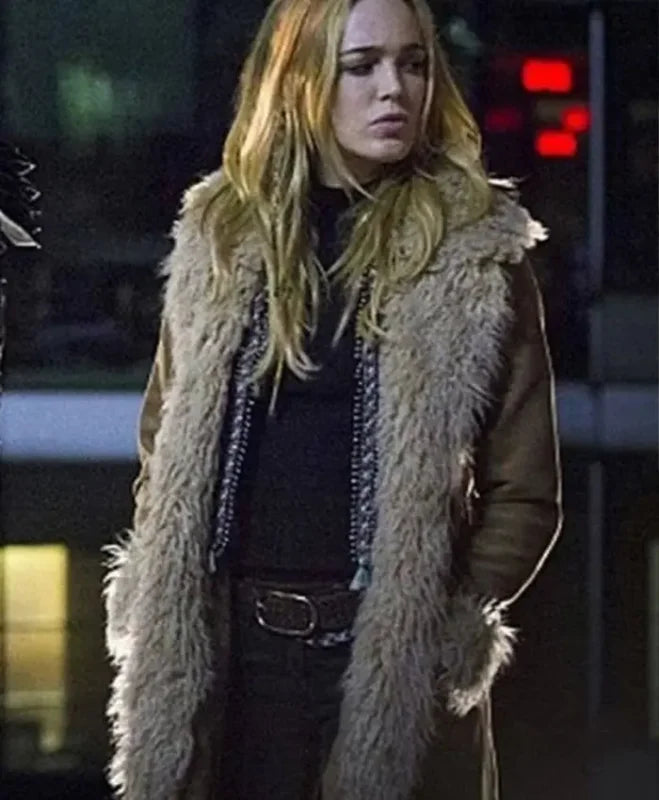 Legends of Tomorrow Caity Lotz Fur Collar Cotton Coat