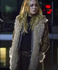 Legends of Tomorrow Caity Lotz Fur Collar Cotton Coat